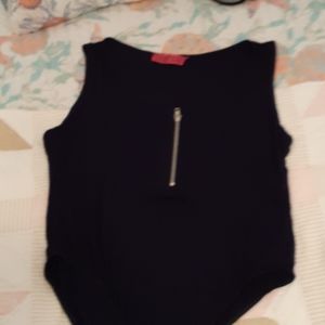 Navy blue one piece snaps at crotch area